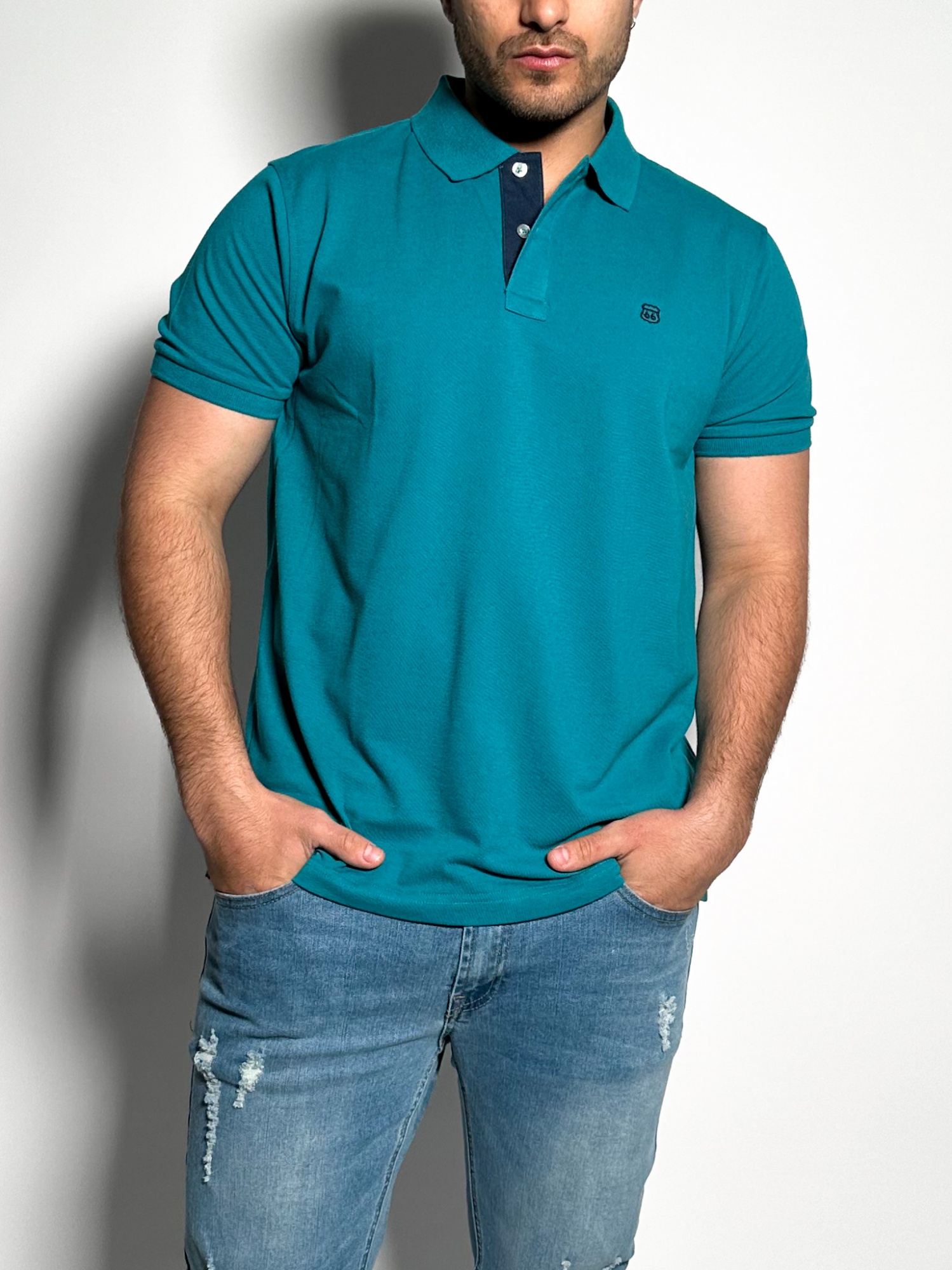 Remera polo pique lisa Lux