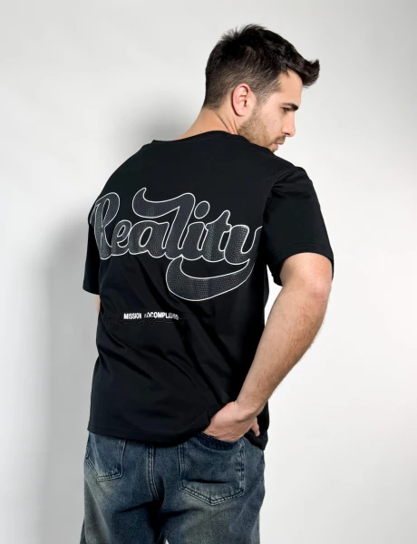 Remera oversize con estampa con relieve Bal