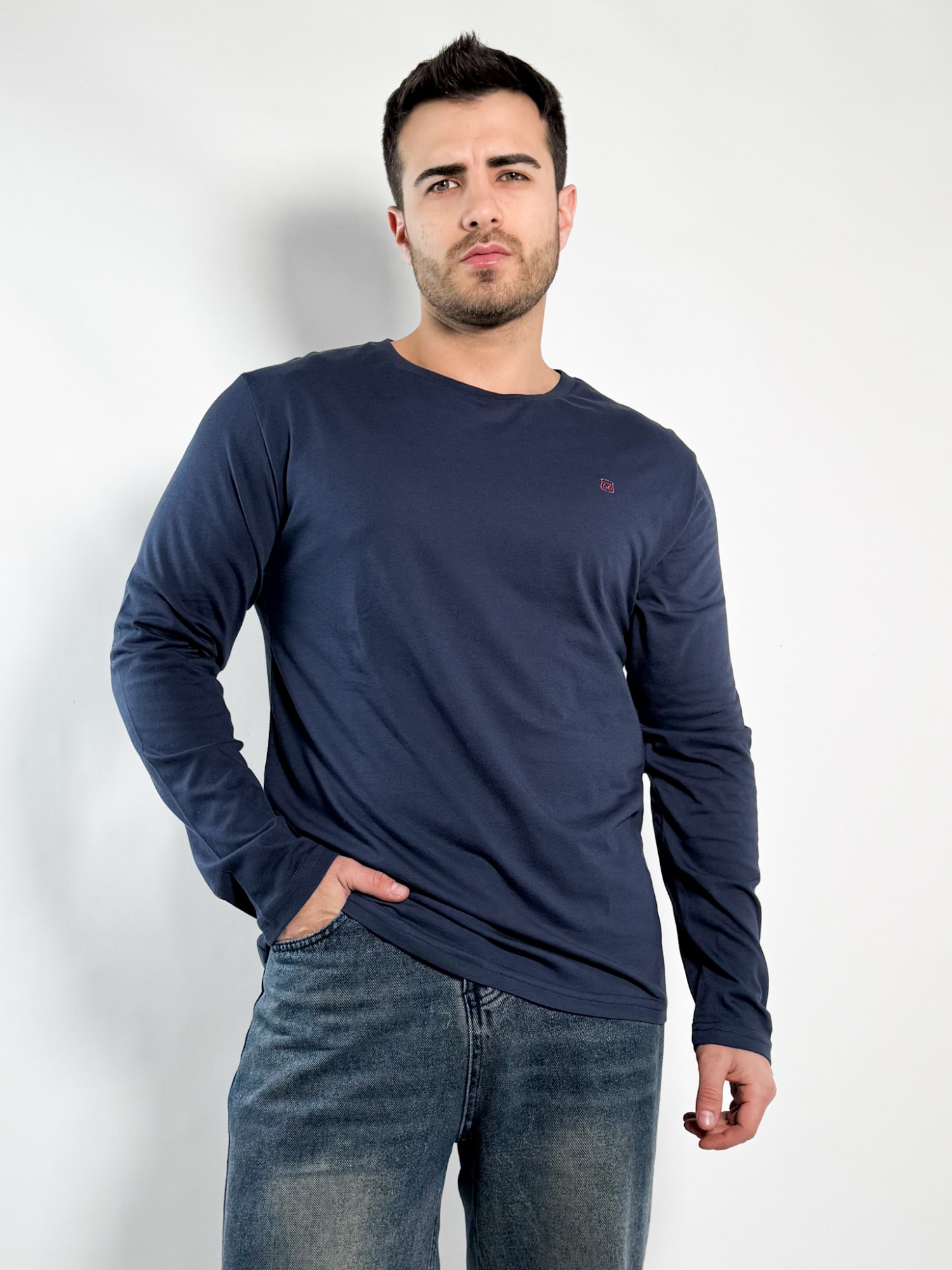 Remera lisa manga larga Barton