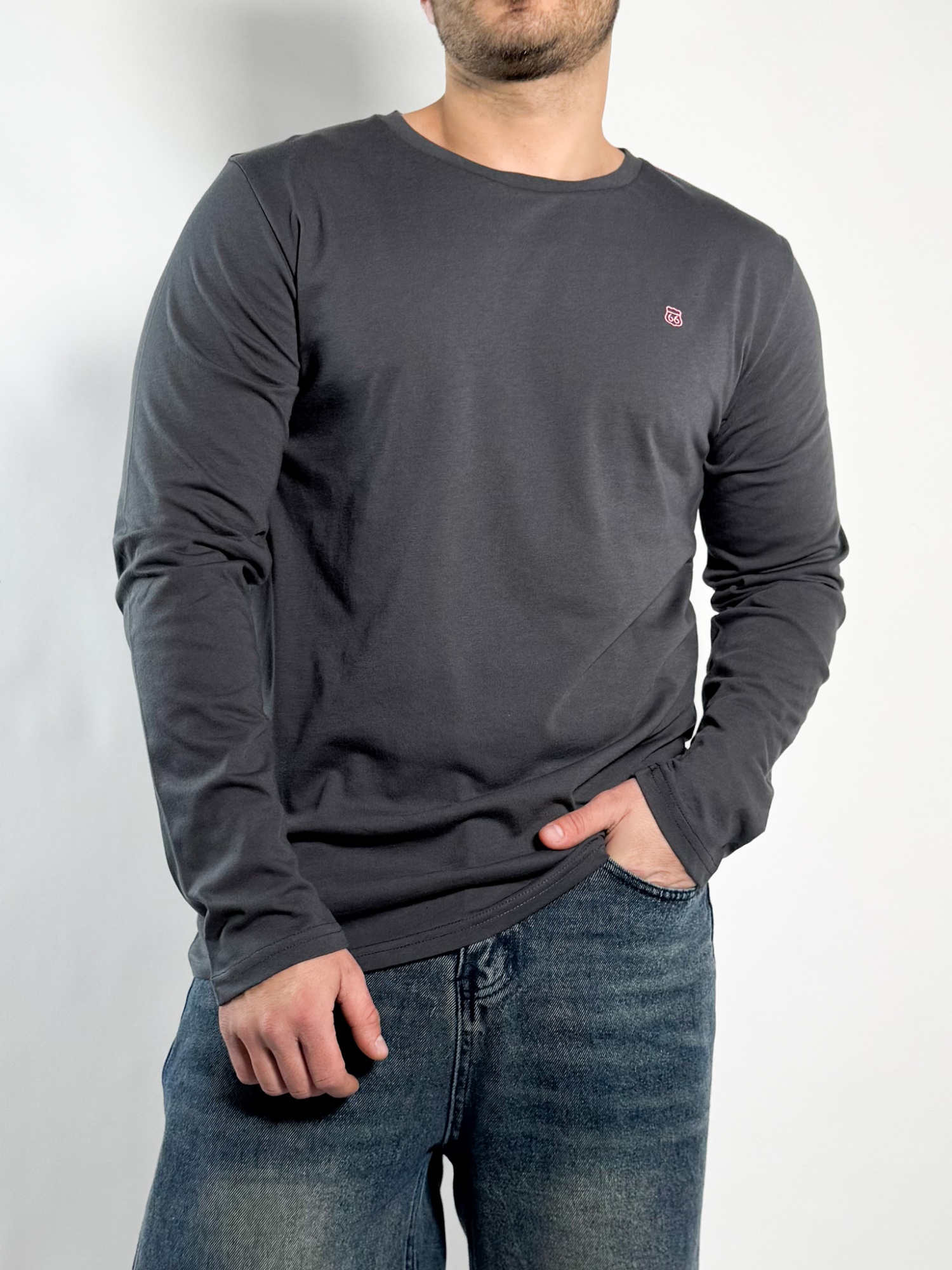 Remera lisa manga larga Barton