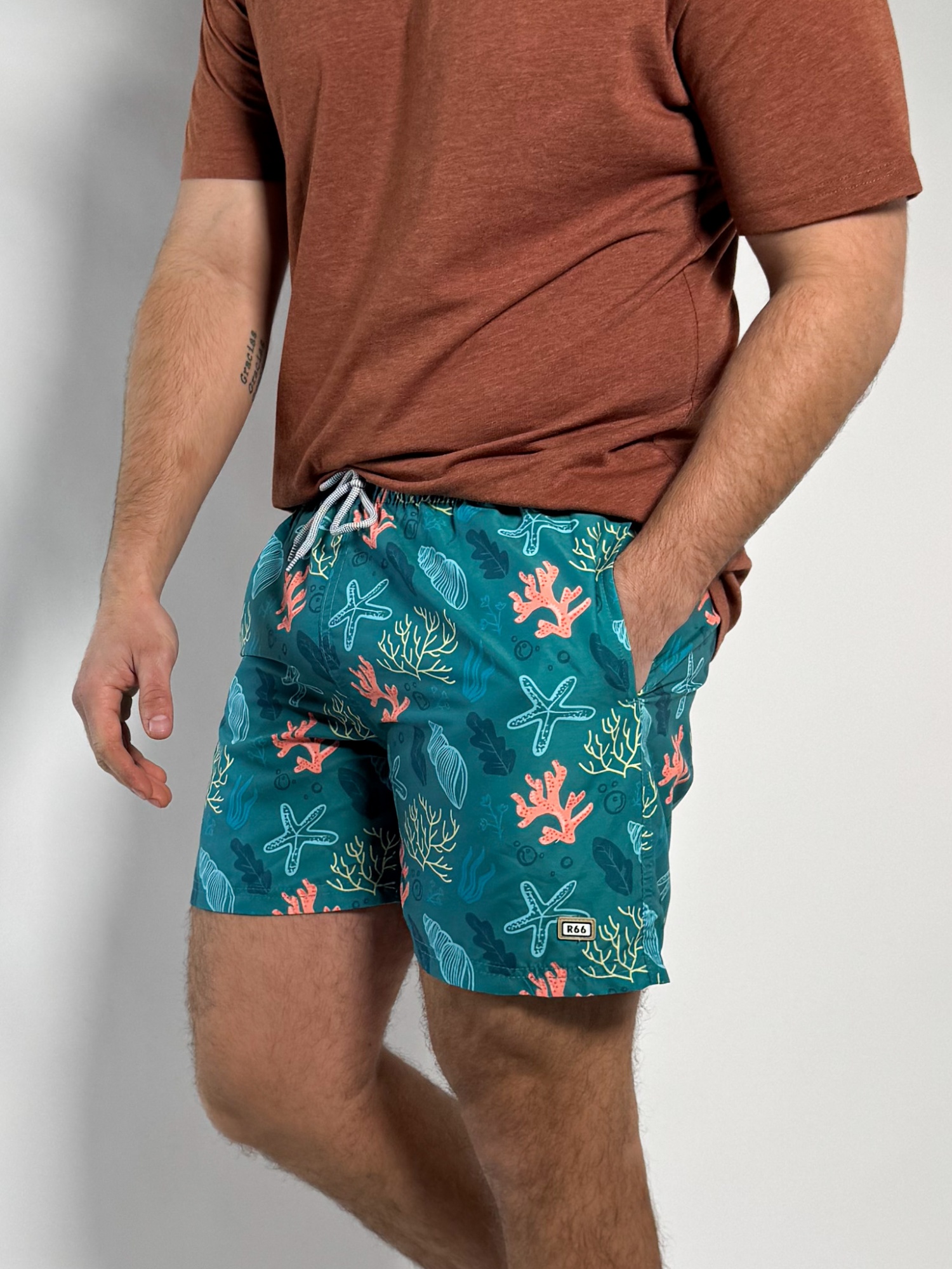Short de baño estampado Serna