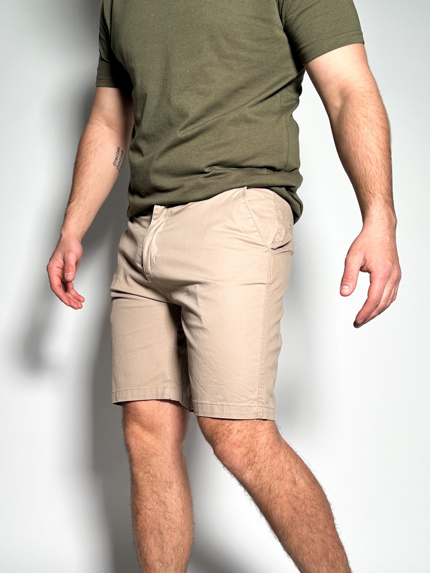 Bermuda corte vestir en gabardina Pekin